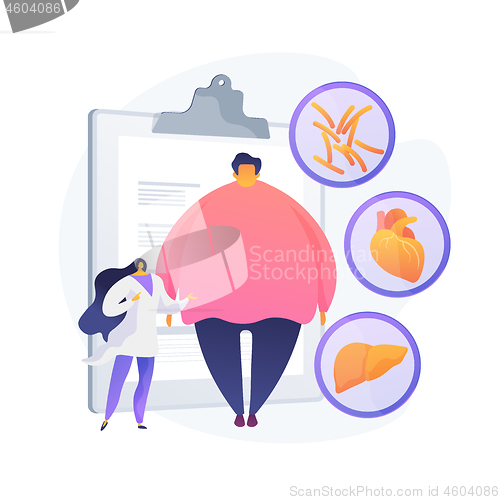 Image of Obesity problem vector concept metaphor