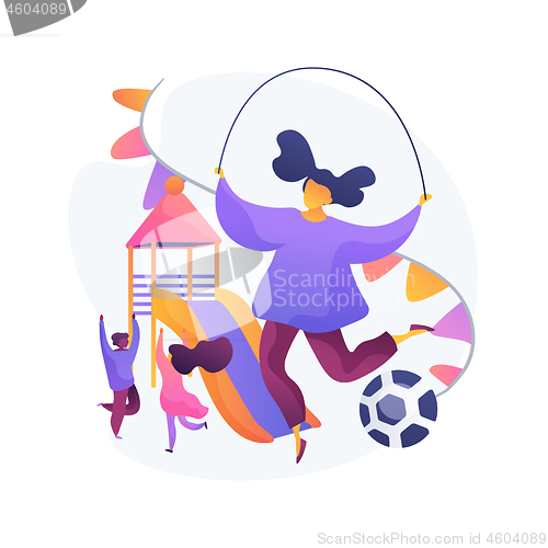 Image of Children on playground vector concept metaphor