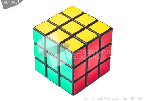 Image of Rubik\'s cube on white