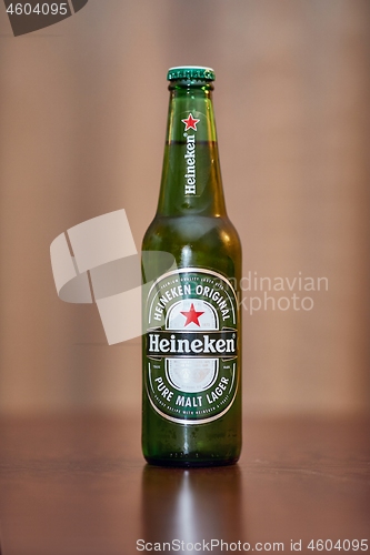 Image of Bottle of Heineken beer