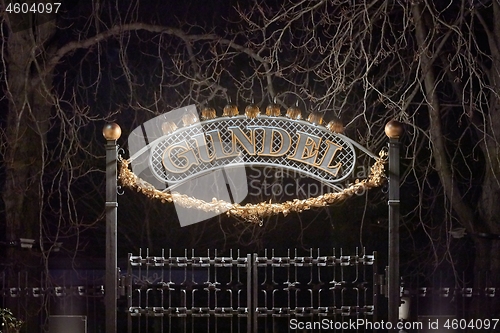 Image of Gundel restaurant entrance gate