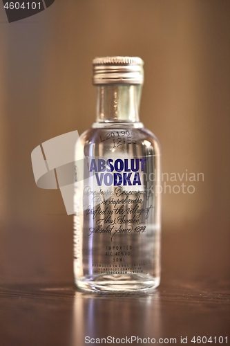 Image of Absolut Vodka small bottle