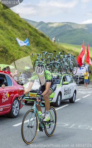 Image of The Cyclist Maarten Wynants on Col de Peyresourde - Tour de Fran