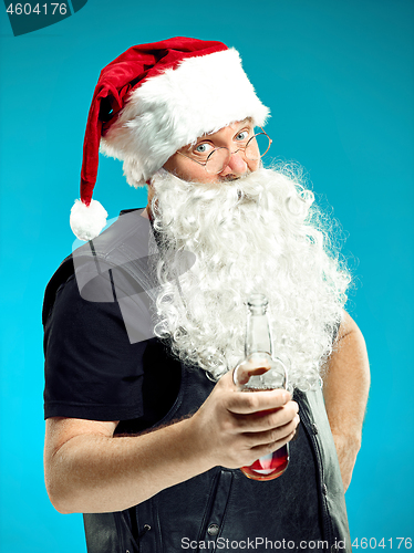 Image of Portrait of Man in Santa Claus Costume
