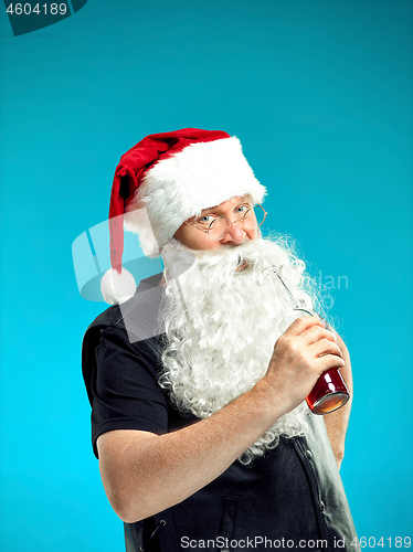 Image of Portrait of Man in Santa Claus Costume