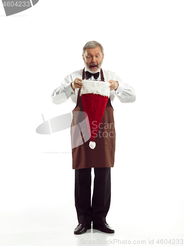 Image of Portrait of Man in Santa Claus Costume