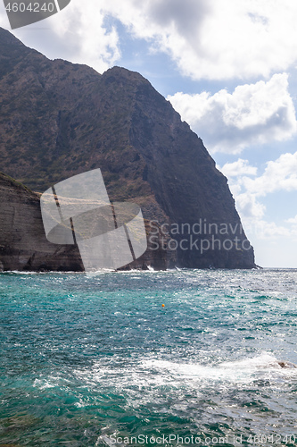 Image of rough coast at Lipari Islands Sicily Italy