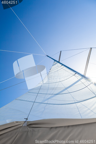 Image of Sailing boat sails background