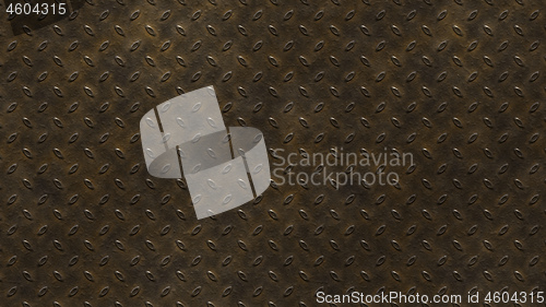 Image of rusty diamond metal plate texture