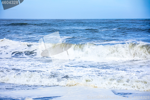 Image of stormy ocean scenery background