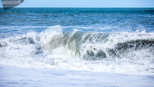 Image of stormy ocean scenery background