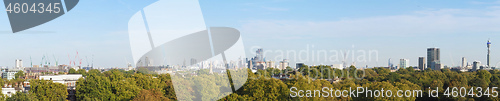 Image of Wide panoramic view of London from Primrose hill