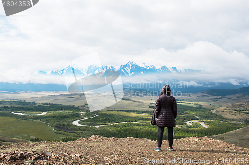 Image of Woman in the mountain