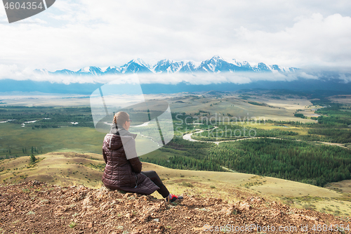 Image of Woman in the mountain