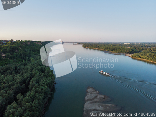 Image of Aerial view of big siberian Ob river