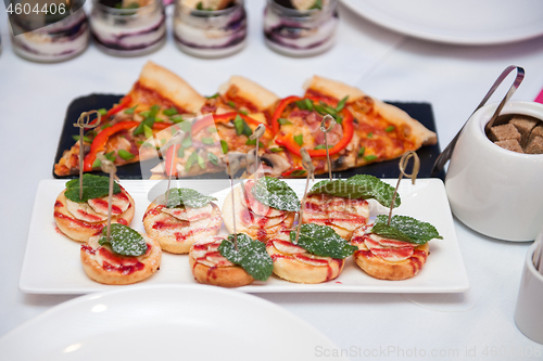 Image of Catering food table set