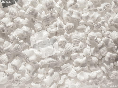 Image of White polystyrene beads background