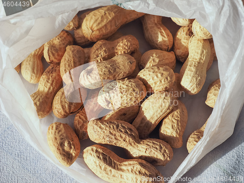 Image of peanuts food in a plastic bag