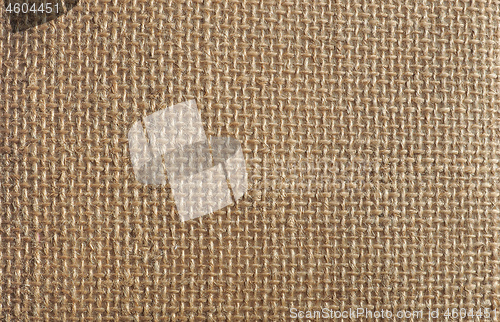 Image of brown burlap hessian fabric background