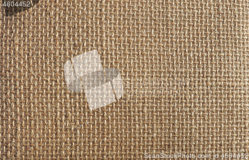 Image of brown burlap hessian fabric background