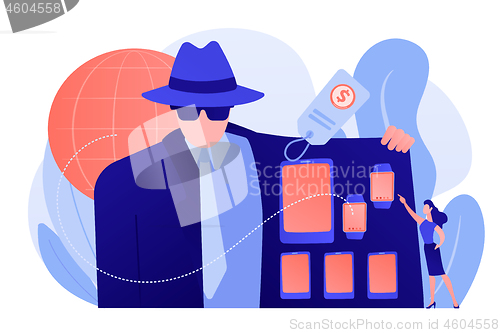 Image of Gray market concept vector illustration.