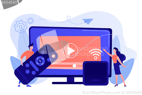 Image of Smart TV box concept vector illustration.