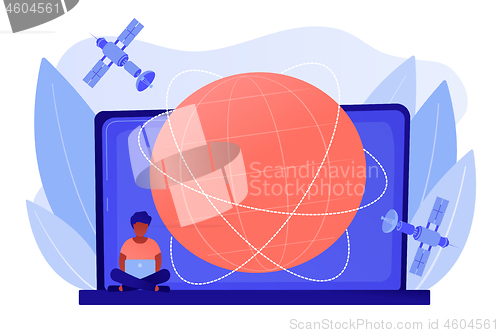 Image of Global web connection concept vector illustration.