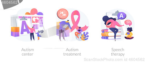 Image of Autism spectrum disorder vector concept metaphors.