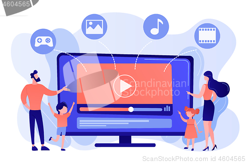 Image of SmartTV content concept vector illustration.