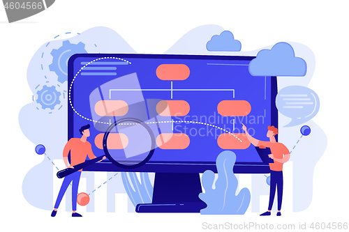 Image of Data driven business model concept vector illustration.