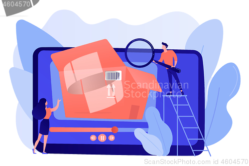 Image of Unboxing video concept vector illustration.