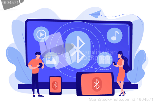 Image of Bluetooth connection concept vector illustration.