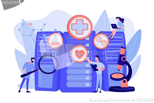 Image of Big data healthcare concept vector illustration.