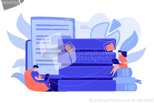 Image of Data entry concept vector illustration.