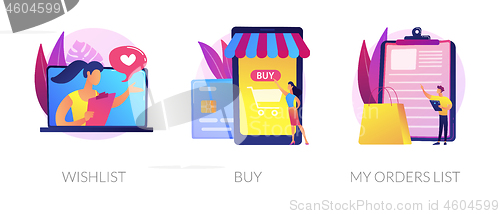 Image of Online shopping vector concept metaphors.