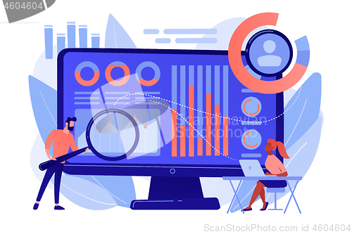 Image of Financial management system concept vector illustration.