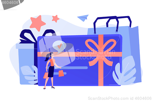 Image of Gift card concept vector illustration.