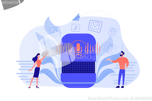 Image of Smart speaker apps marketplace concept vector illustration.