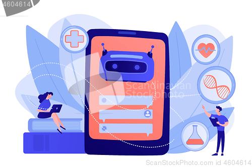 Image of Chatbot in healthcare concept vector illustration.