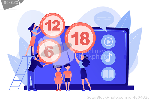 Image of Content rating system concept vector illustration.