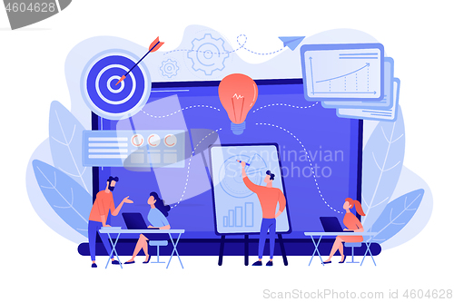 Image of Business incubator concept vector illustration.