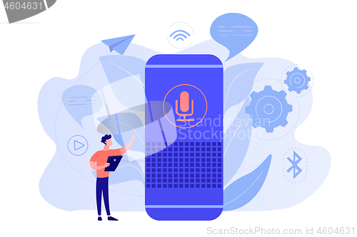 Image of Smart speaker concept vector illustration.