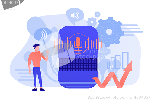 Image of Voice control concept vector illustration.