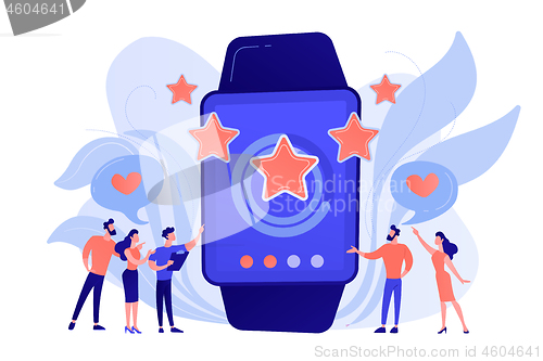 Image of Luxury smartwatch concept vector illustration.