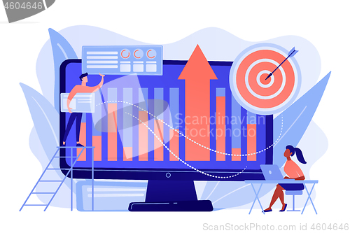 Image of Business Intelligence concept vector illustration.