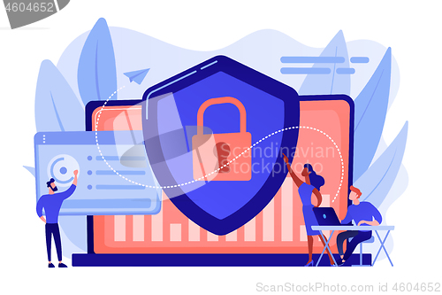 Image of Cyber security concept vector illustration.