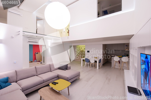 Image of interior of a two level apartment