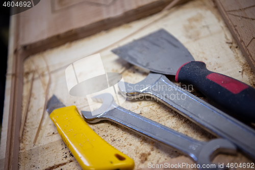 Image of set of hand working tools