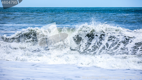 Image of stormy ocean scenery background