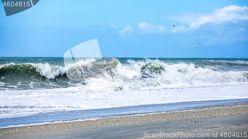 Image of stormy ocean scenery background